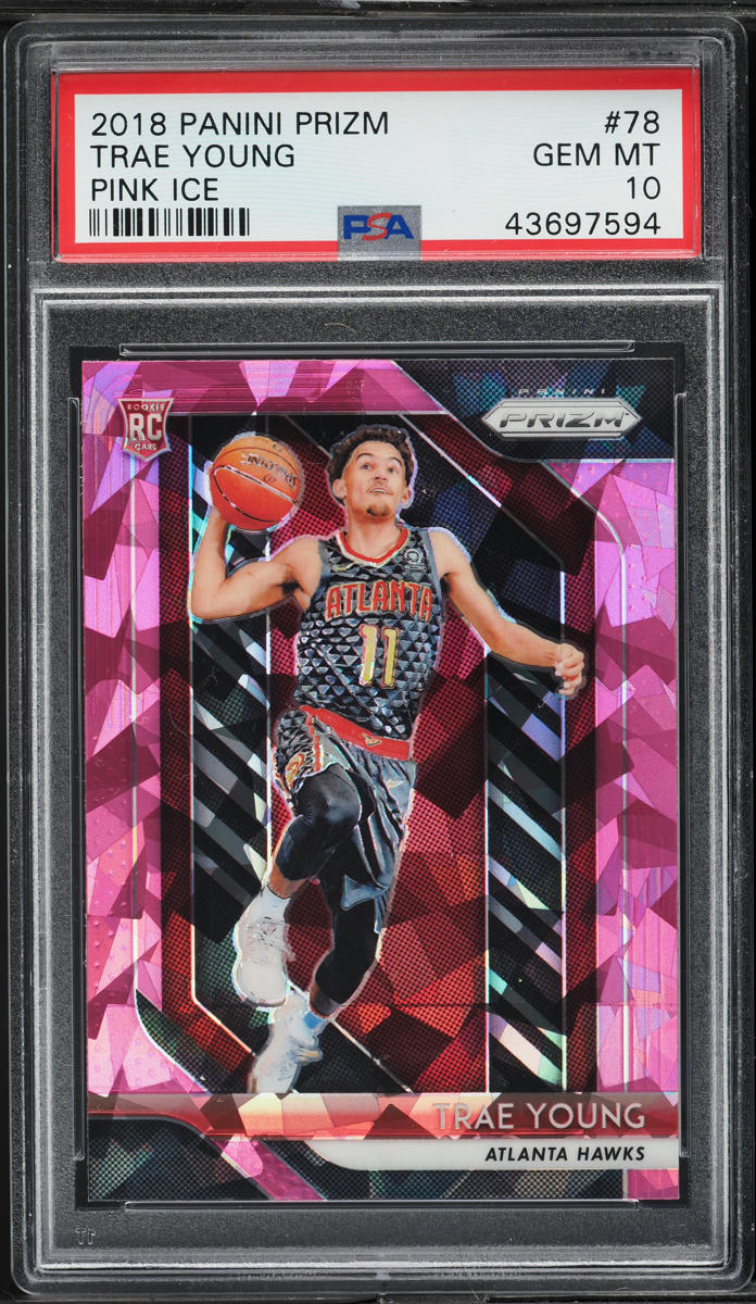 2018 Panini Prizm Pink Ice Trae Young ROOKIE #78 PSA 10 GEM MINT