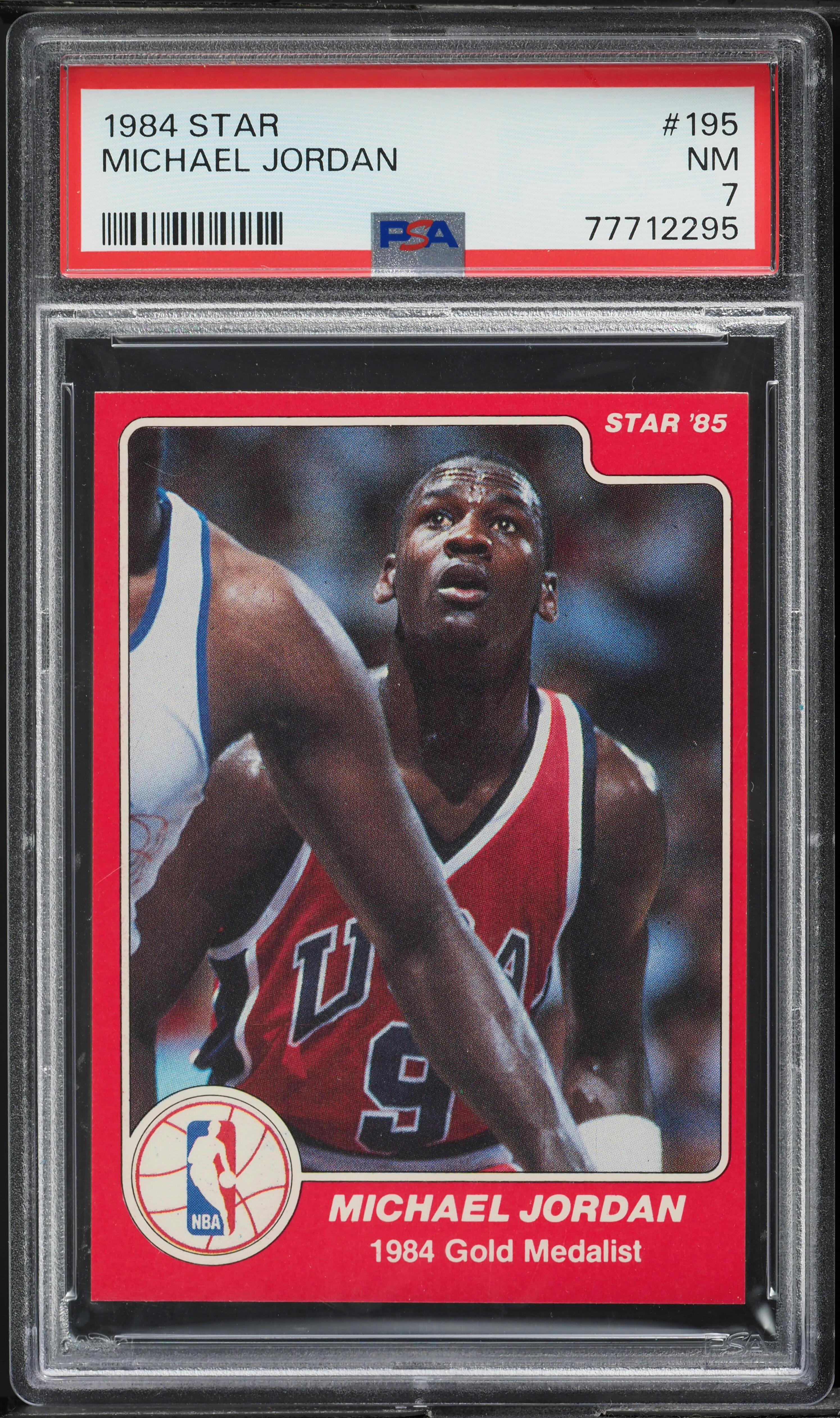 1984 Star Basketball Michael Jordan ROOKIE #195 PSA 7 NRMT