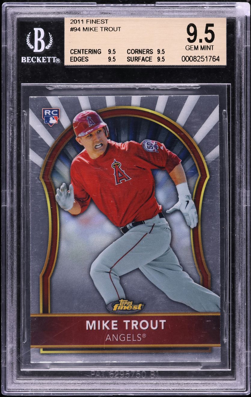 2011 Finest Mike Trout ROOKIE #94 BGS 9.5 GEM MINT