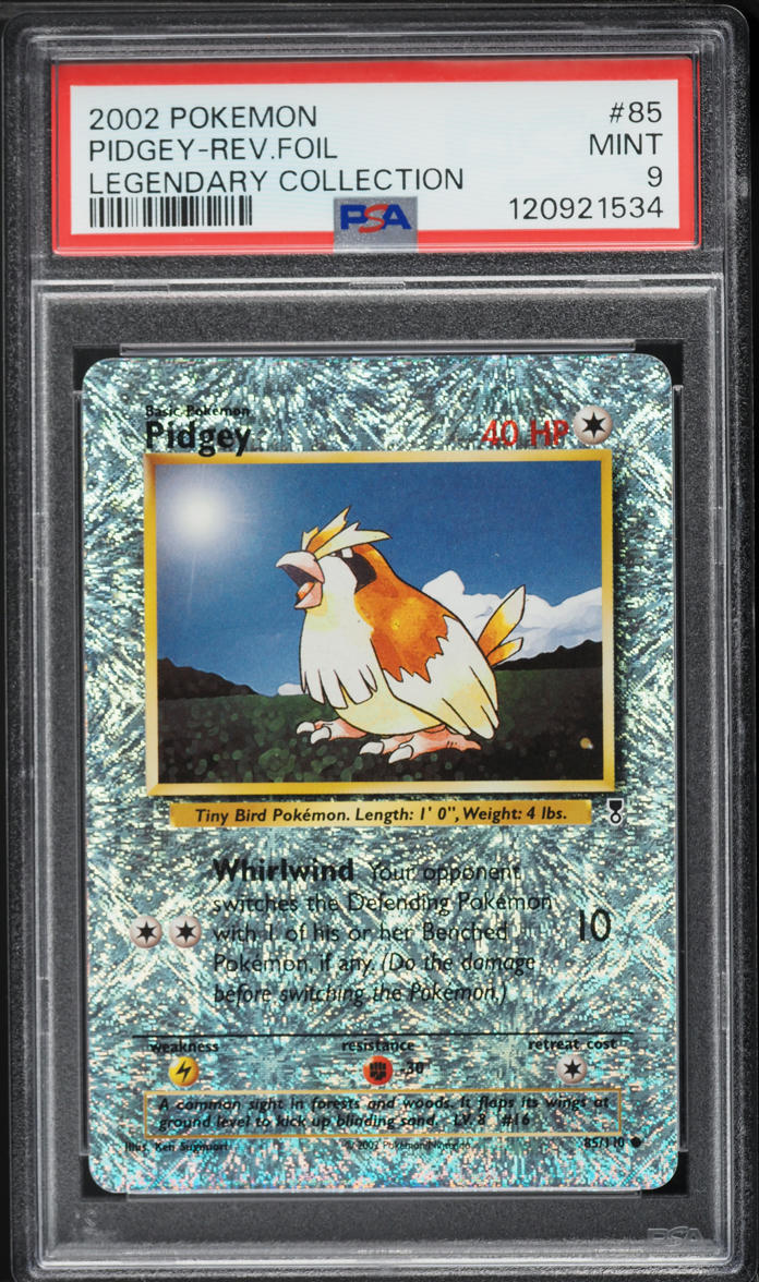 2002 Pokemon Legendary Collection Reverse Holo Pidgey #85 PSA 9 MINT