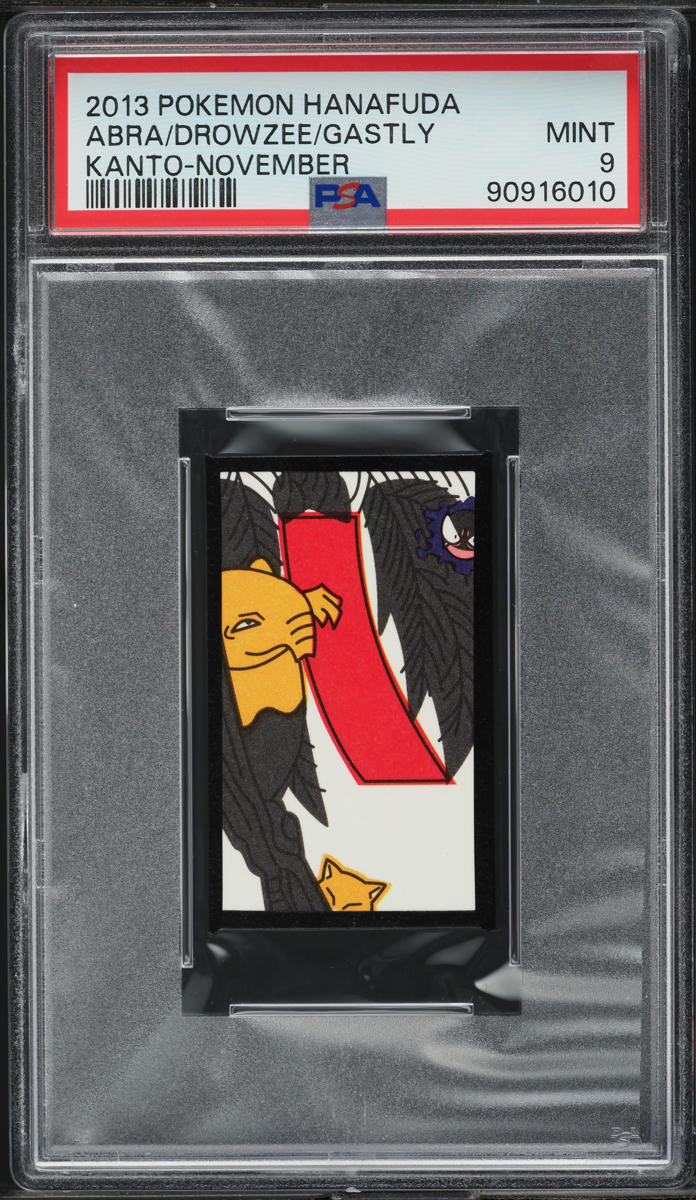 2013 Pokemon Hanafuda Kanto November Abra Drowzee Gastly PSA 9 MINT