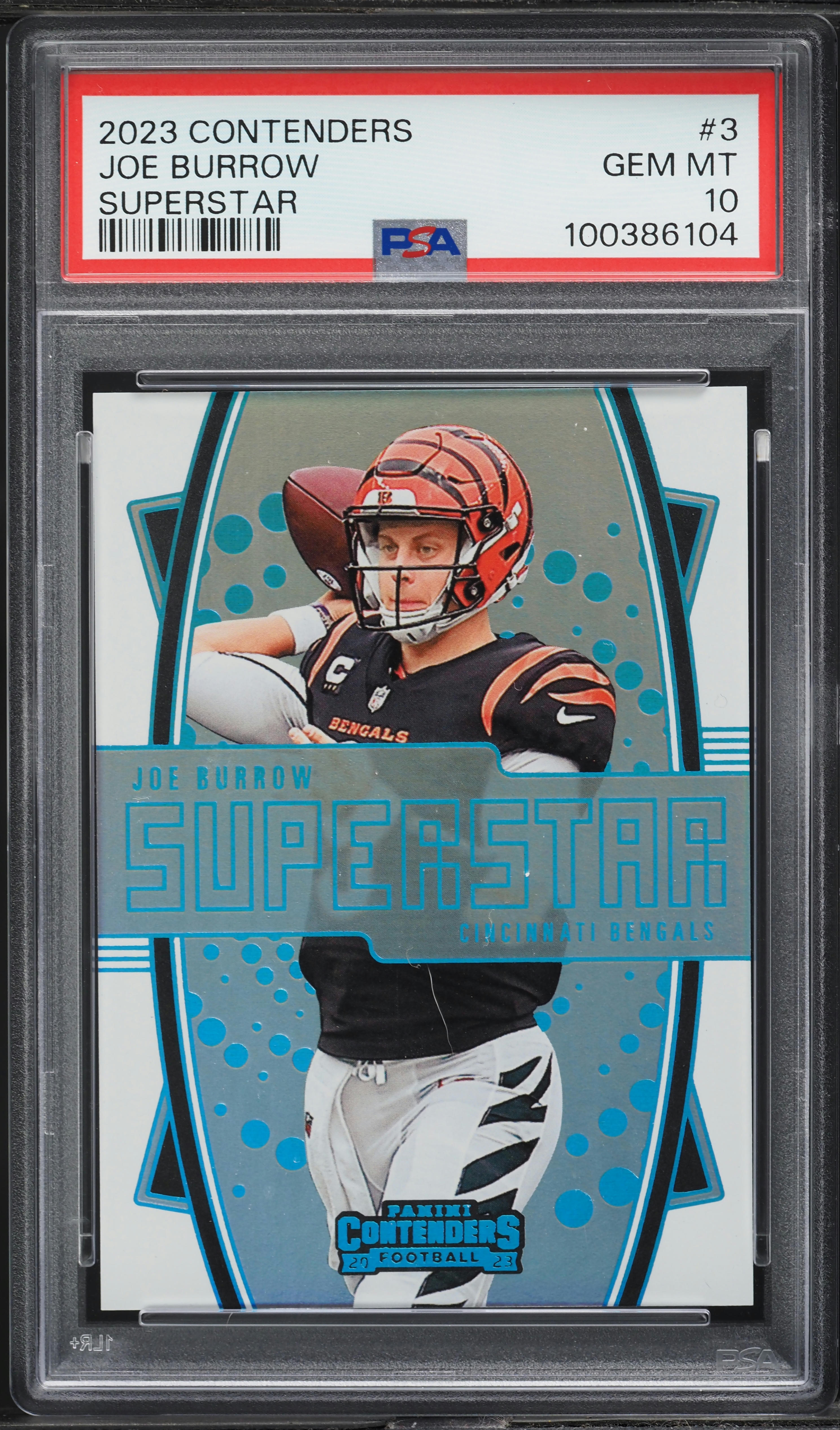 2023 Panini Contenders Superstar Joe Burrow #3 PSA 10 GEM MINT
