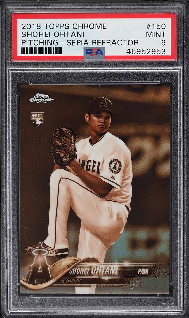 2018 Topps Chrome Sepia Refractor Shohei Ohtani ROOKIE #150 PSA 9 MINT
