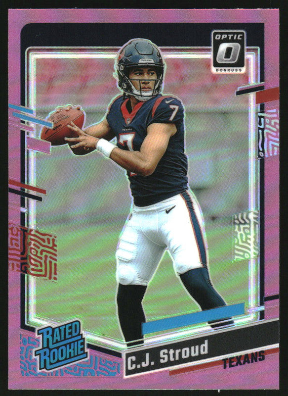 2023 Panini Donruss Optic Pink Prizm #244 C.J. Stroud RC Rated Rookie