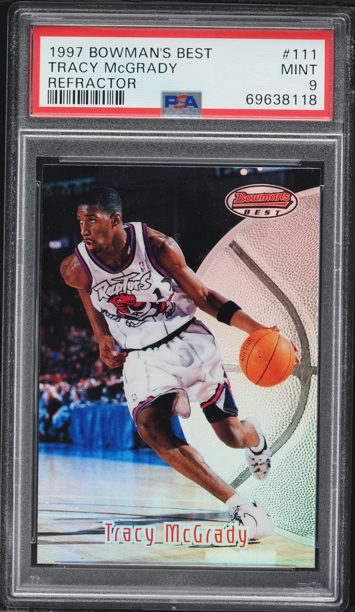 1997 Bowman's Best Refractor Tracy McGrady ROOKIE #111 PSA 9 MINT