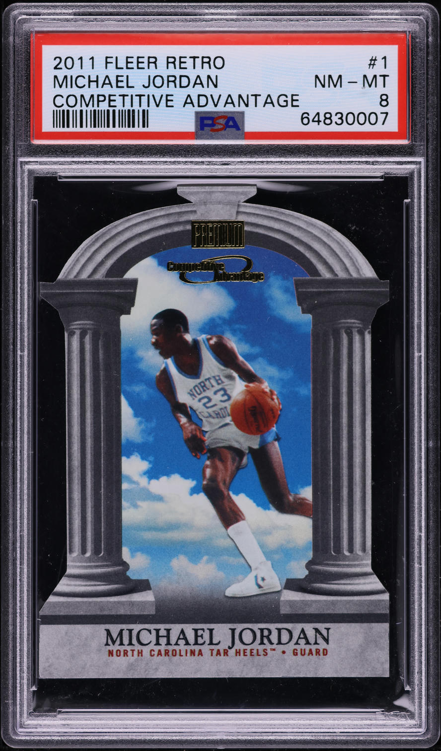 2011 Fleer Retro Competitive Advantage Die-Cut Michael Jordan #1 PSA 8 NM-MT