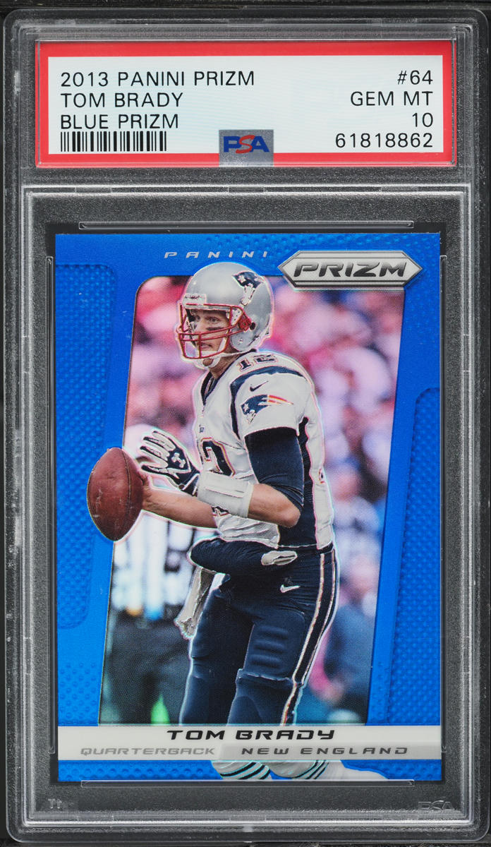 2013 Panini Prizm Blue Tom Brady #64 PSA 10 GEM MINT