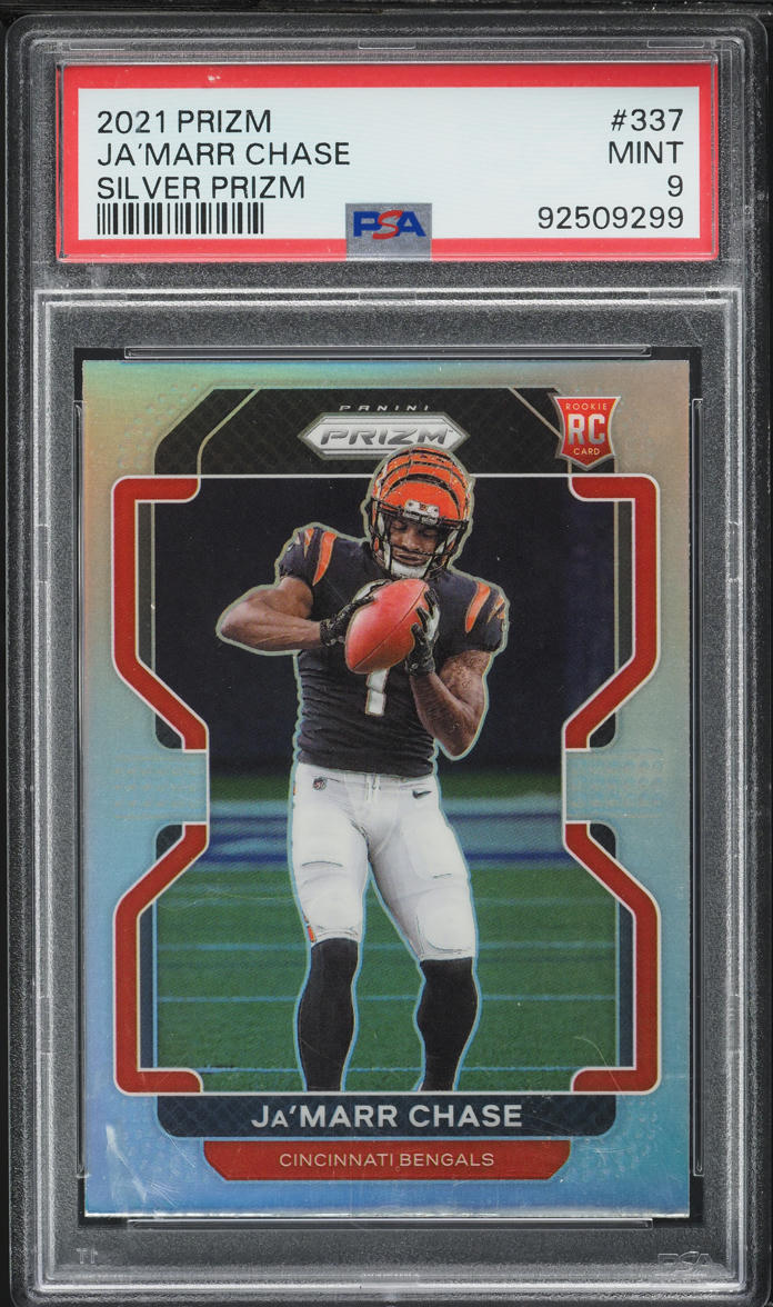2021 Panini Prizm Silver Ja’Marr Chase ROOKIE #337 PSA 9 MINT