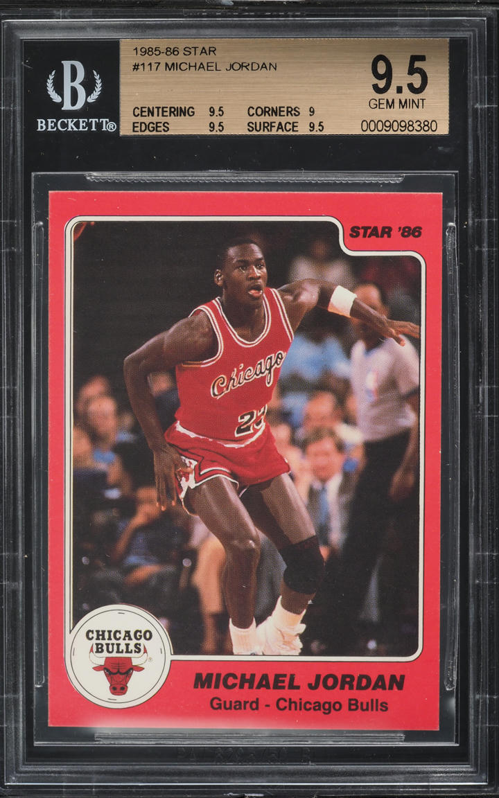 1985 Star Basketball Michael Jordan ROOKIE #117 BGS 9.5 GEM MINT