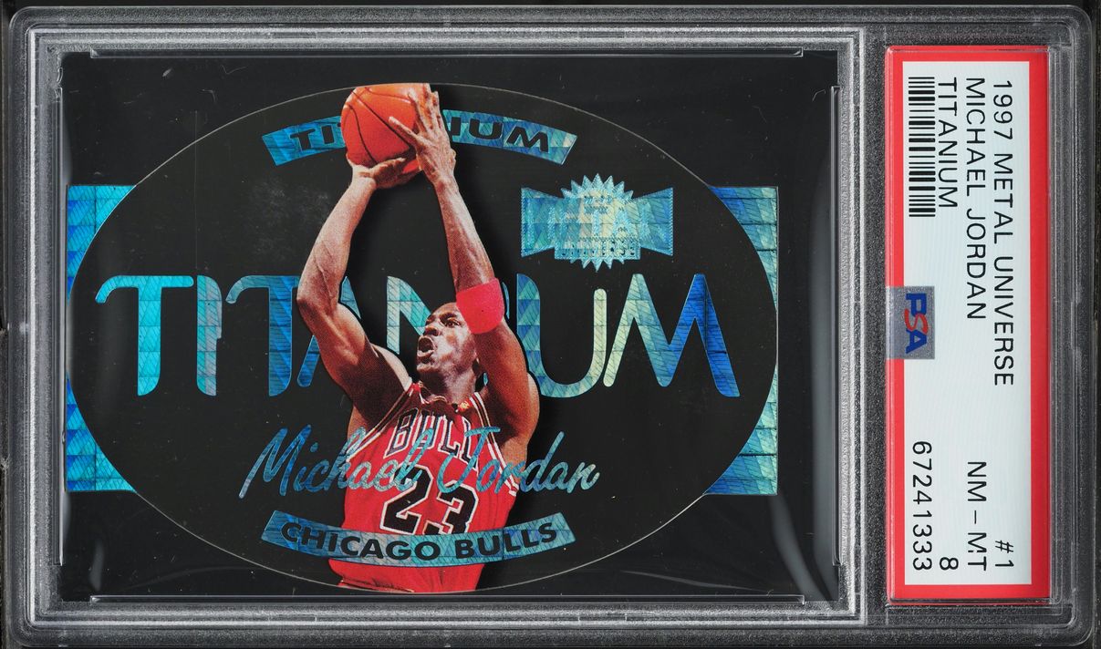 1997 Metal Universe Titanium Michael Jordan #1 PSA 8 NM-MT