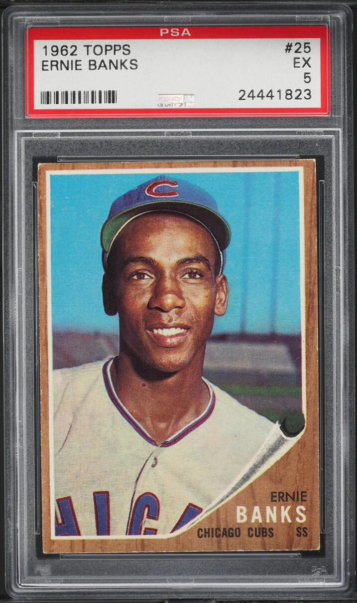 1962 Topps Ernie Banks #25 PSA 5 EX