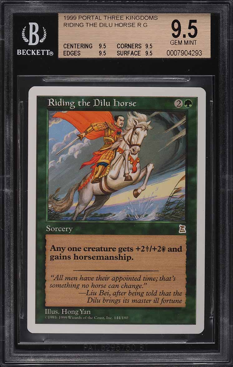1999 Magic The Gathering MTG Portal Three Kingdoms Riding The Dilu Horse BGS 9.5