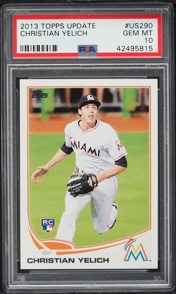 2013 Topps Update Christian Yelich ROOKIE #US290 PSA 10 GEM MINT