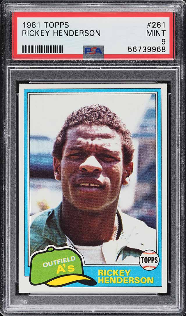 1981 Topps Rickey Henderson #261 PSA 9 MINT