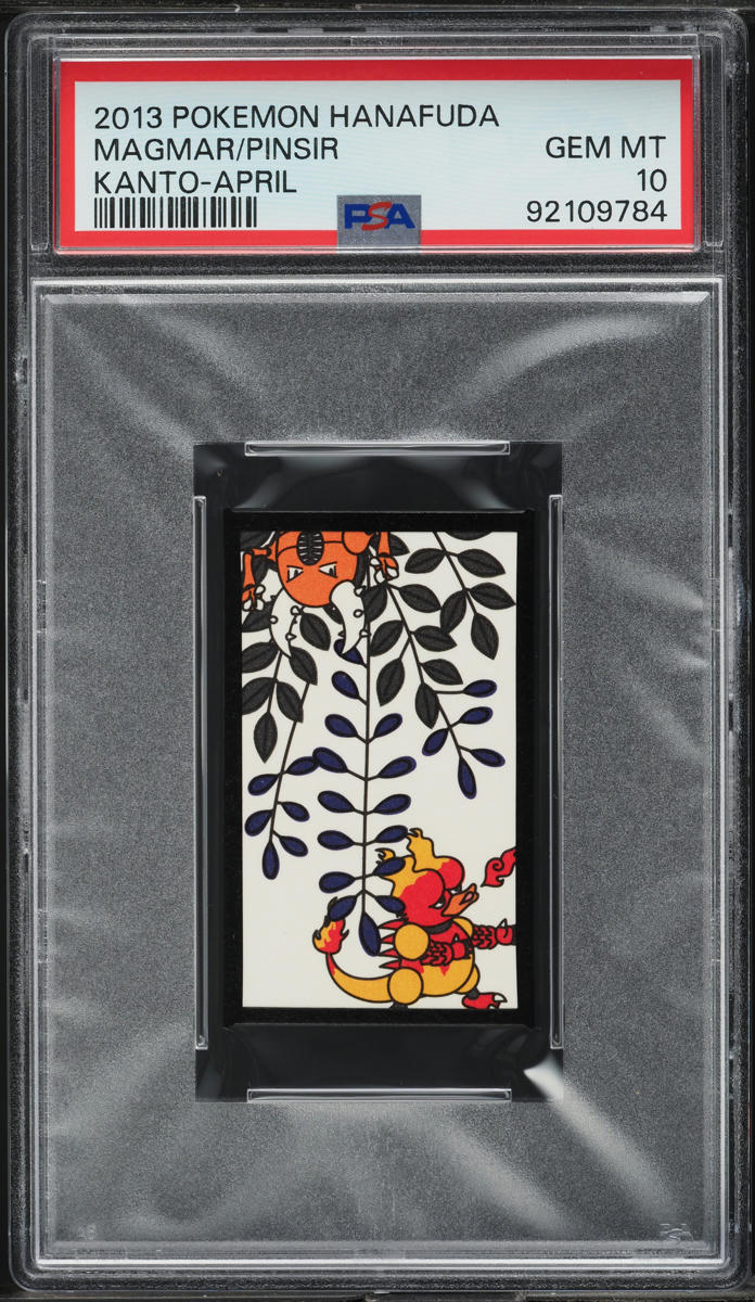 2013 Pokemon Hanafuda Kanto April Magmar Pinsir PSA 10 GEM MINT