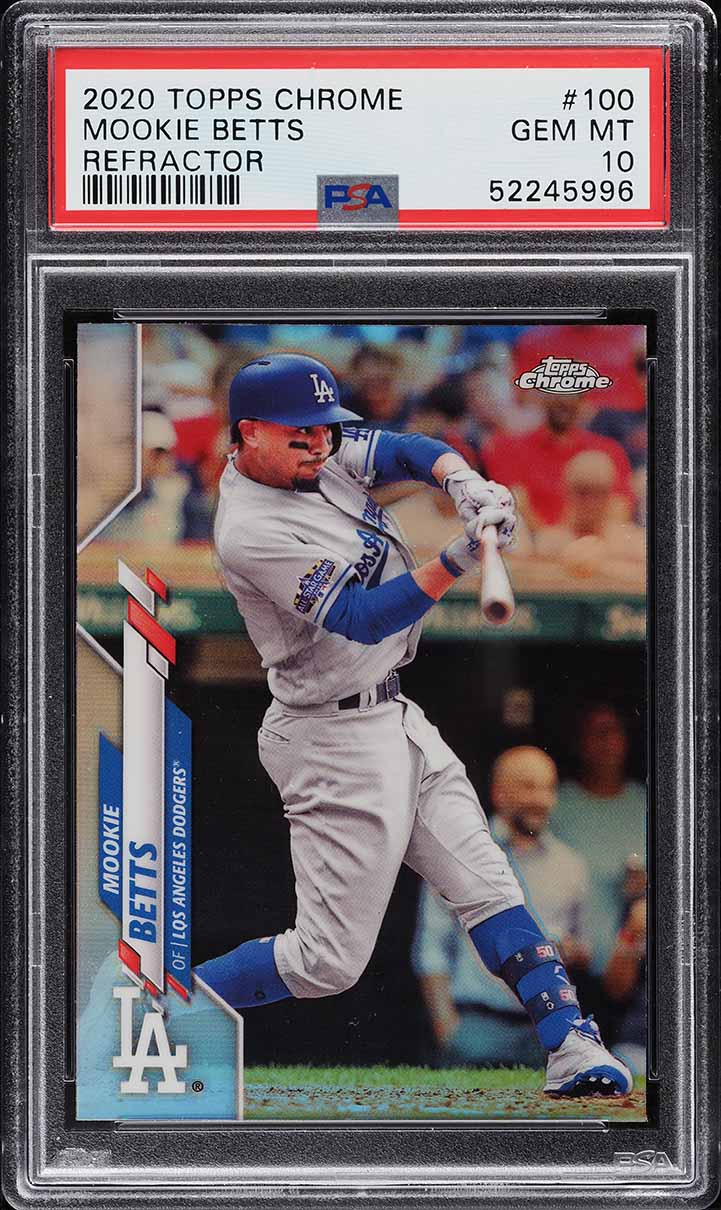 2020 Topps Chrome Refractor Mookie Betts #100 PSA 10 GEM MINT