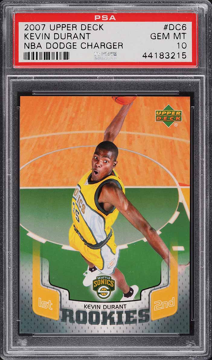 2007 Upper Deck NBA Dodge Charger Kevin Durant ROOKIE RC #DC6 PSA 10 GEM MINT