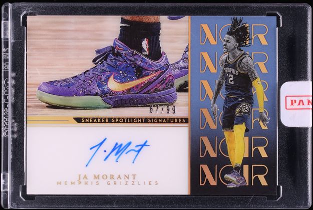 2022 Panini Noir Sneaker Spotlight Ja Morant AUTO /99 #SSS-JAM