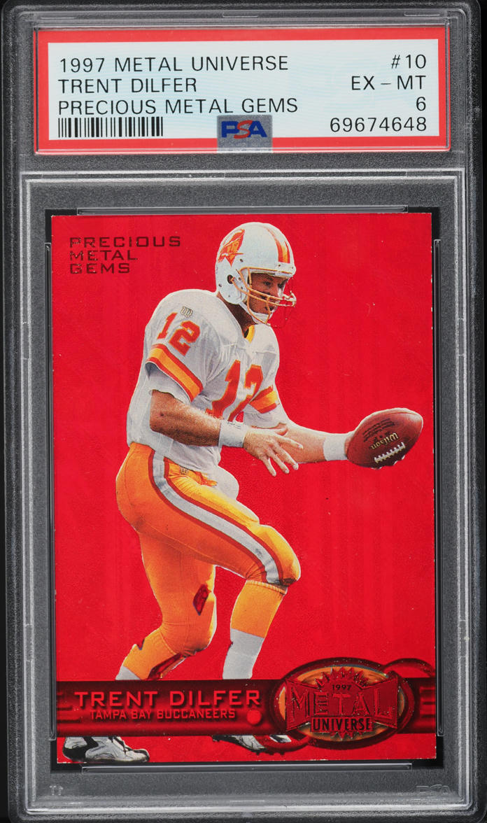 1997 Metal Universe Precious Metal Gems PMG Red Trent Dilfer /150 #10 PSA 6 EXMT