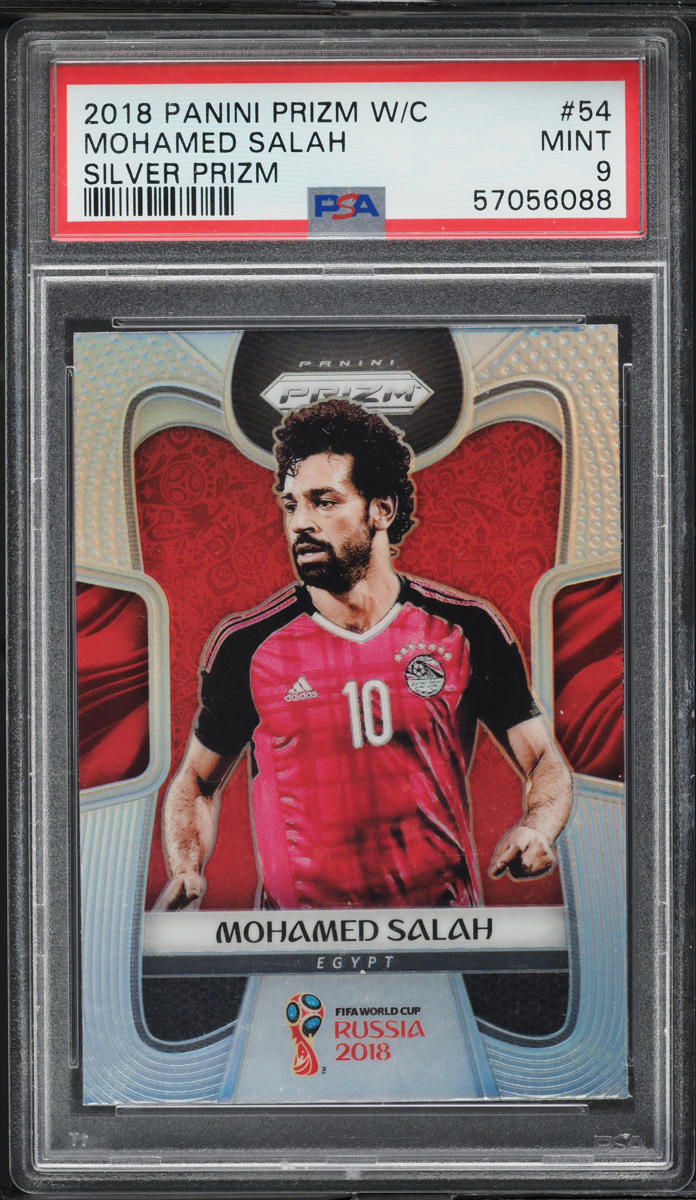 2018 Panini Prizm World Cup Silver Mohamed Salah #54 PSA 9 MINT