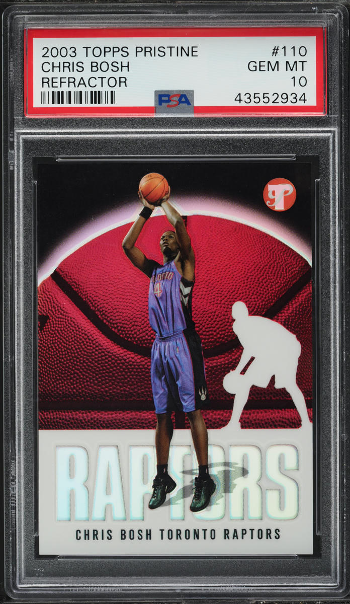 2003 Topps Pristine Refractor Chris Bosh ROOKIE /1999 #110 PSA 10 GEM MINT