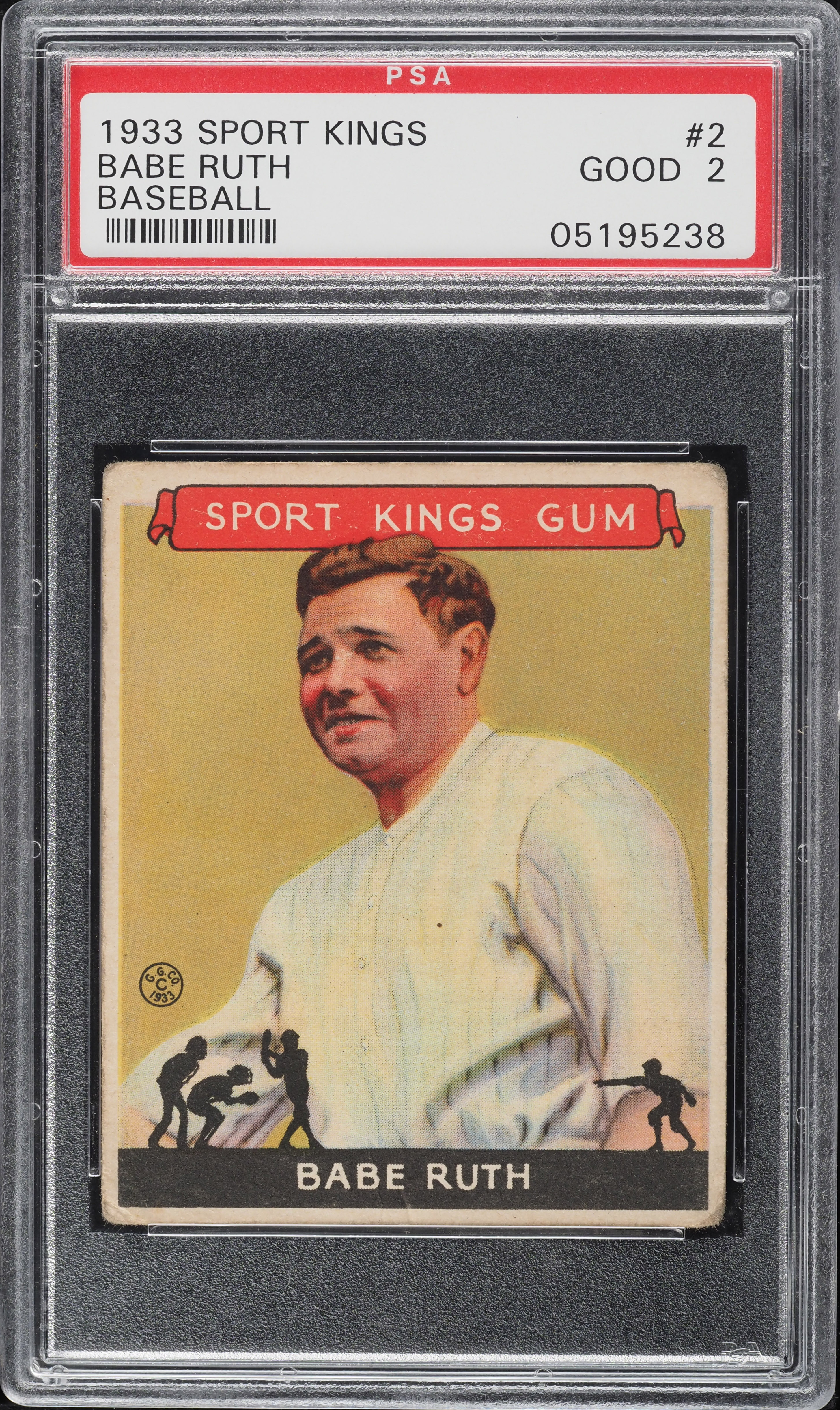 1933 Goudey Sport Kings Babe Ruth #2 PSA 2 GD