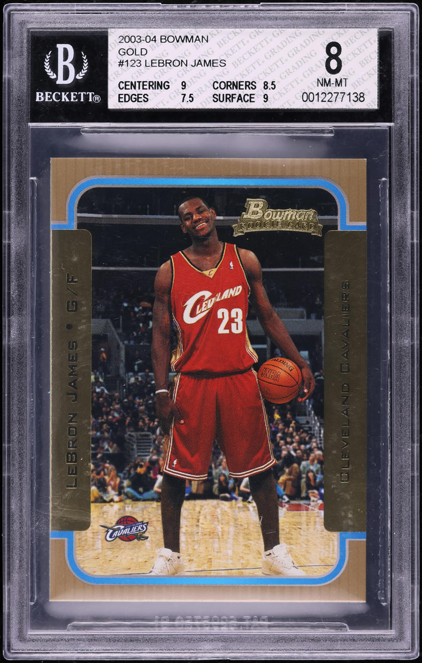 2003 Bowman Rookies & Stars Gold LeBron James ROOKIE #123 BGS 8 NM-MT