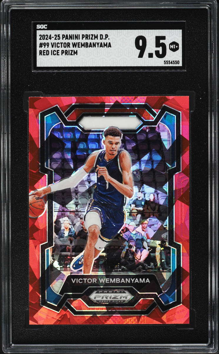 2024 Panini Prizm Draft Red Ice Victor Wembanyama #99 SGC 9.5 MINT+