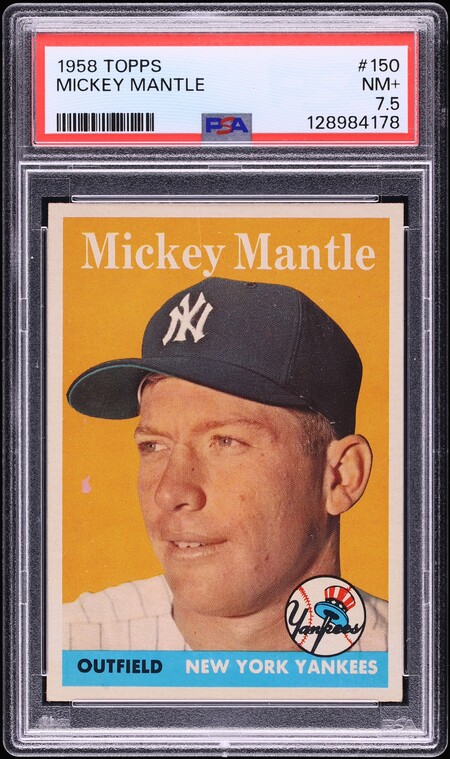 1958 Topps Mickey Mantle #150 PSA 7.5 NRMT+