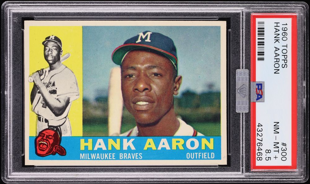 1960 Topps Hank Aaron #300 PSA 8.5 NM-MT+ MBA SILVER DIAMOND