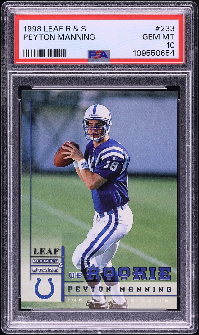 1998 Leaf Rookies & Stars Peyton Manning ROOKIE #233 PSA 10 GEM MINT