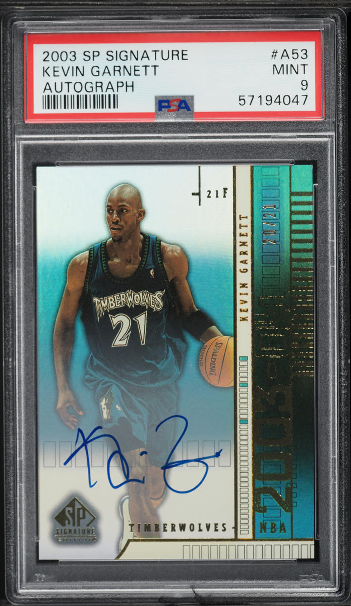 Kevin Garnett #A53 2003-04 SP Signature Edition Basketball Autographed Parallel