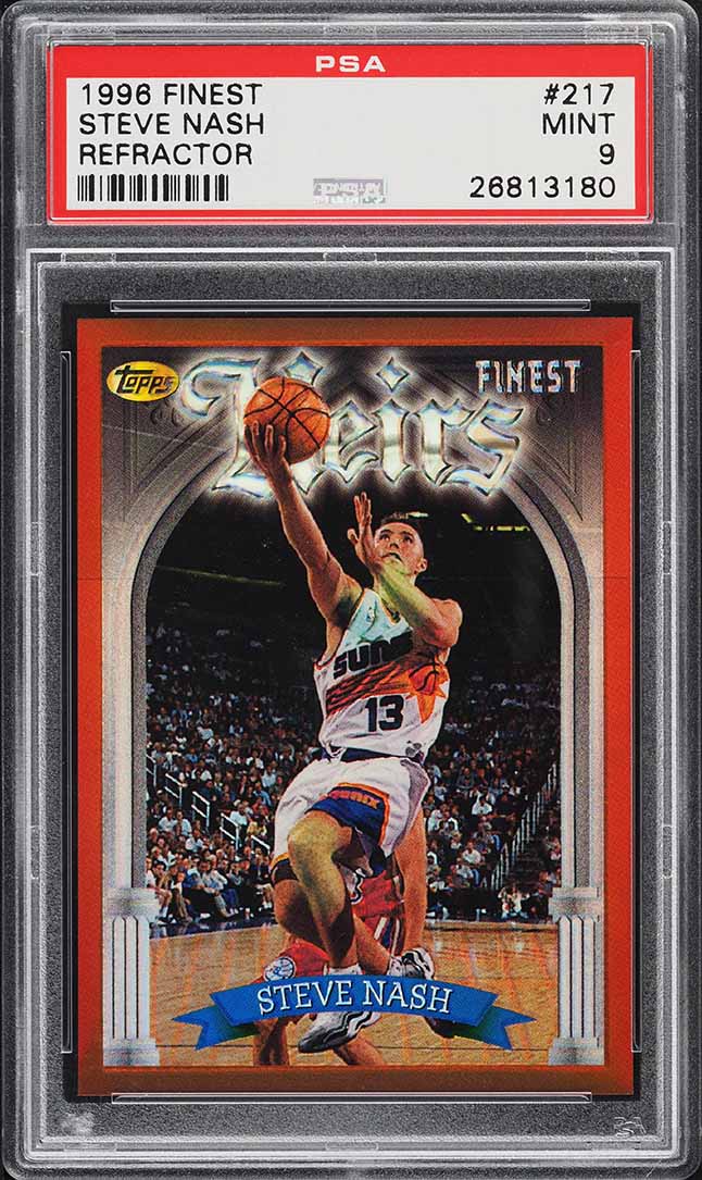 1996 Finest Refractor Steve Nash ROOKIE #217 PSA 9 MINT