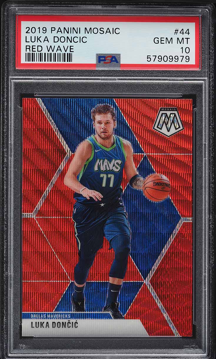 2019 Panini Mosaic Red Wave Luka Doncic #44 PSA 10 GEM MINT