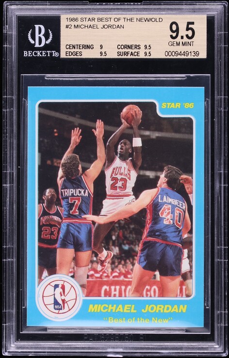 1986 Star Best Of The New Old Michael Jordan ROOKIE #2 BGS 9.5 GEM MINT