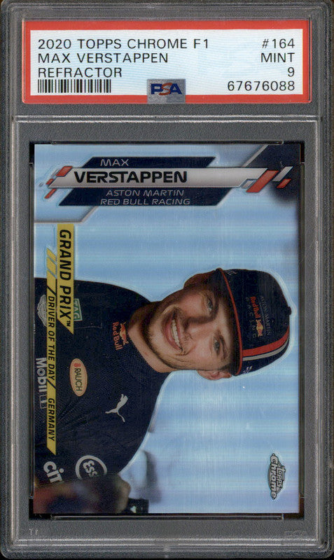 2020 Topps Chrome Formula 1 Refractor #164 Max Verstappen PSA 9