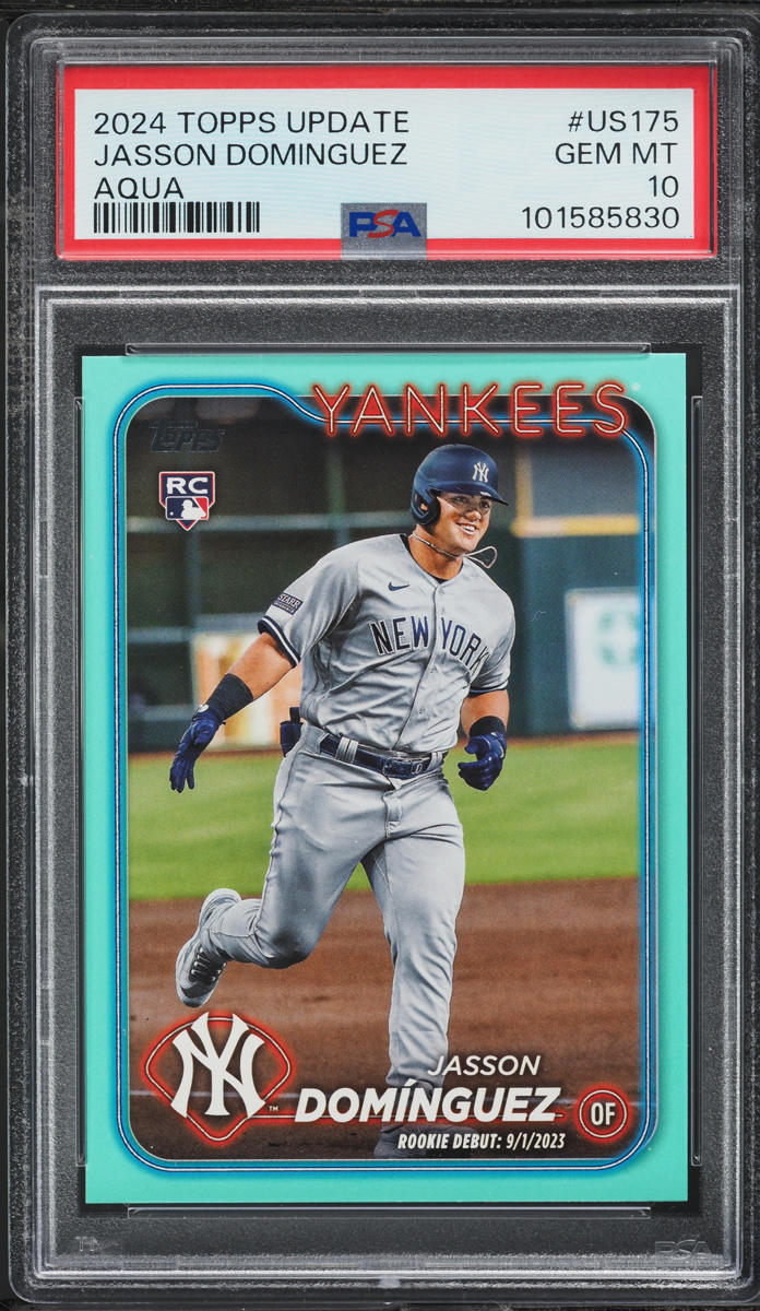 2024 Topps Update Aqua Jasson Dominguez ROOKIE #US175 PSA 10 GEM MINT