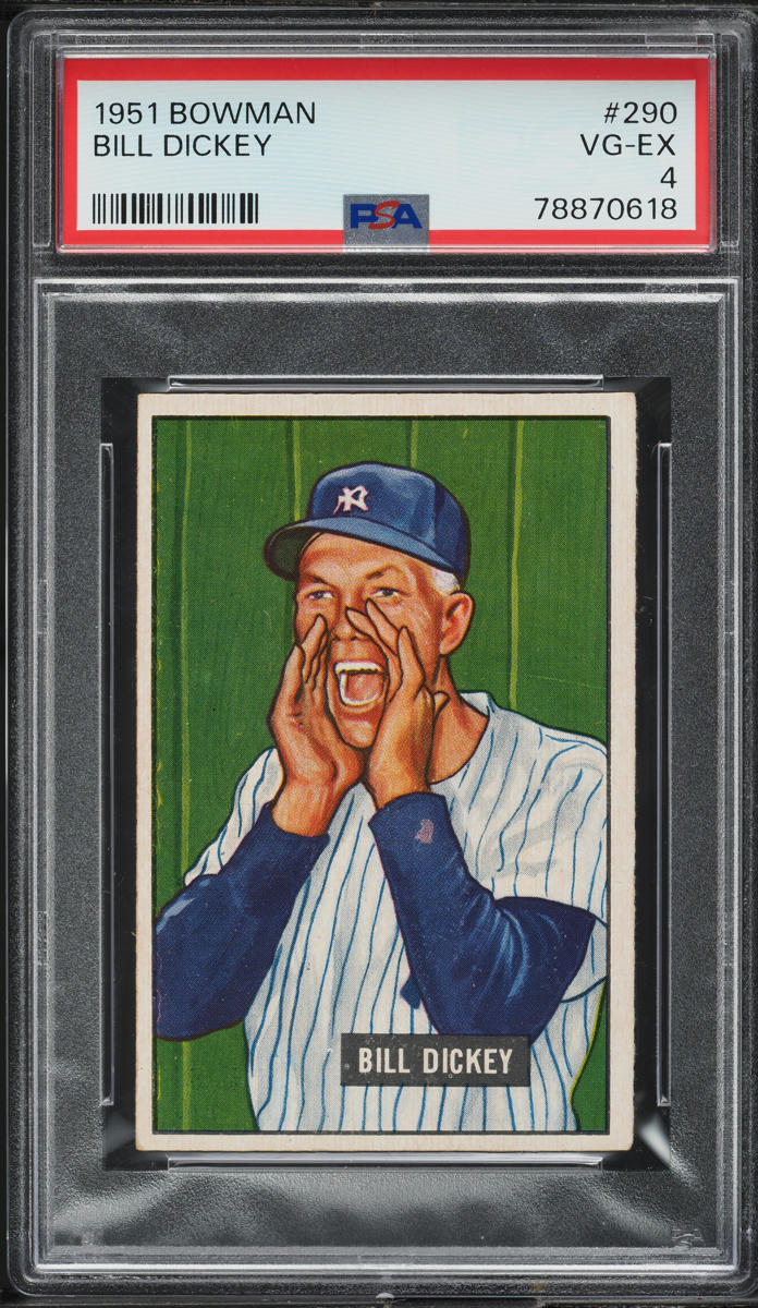 1951 Bowman Bill Dickey #290 PSA 4 VGEX