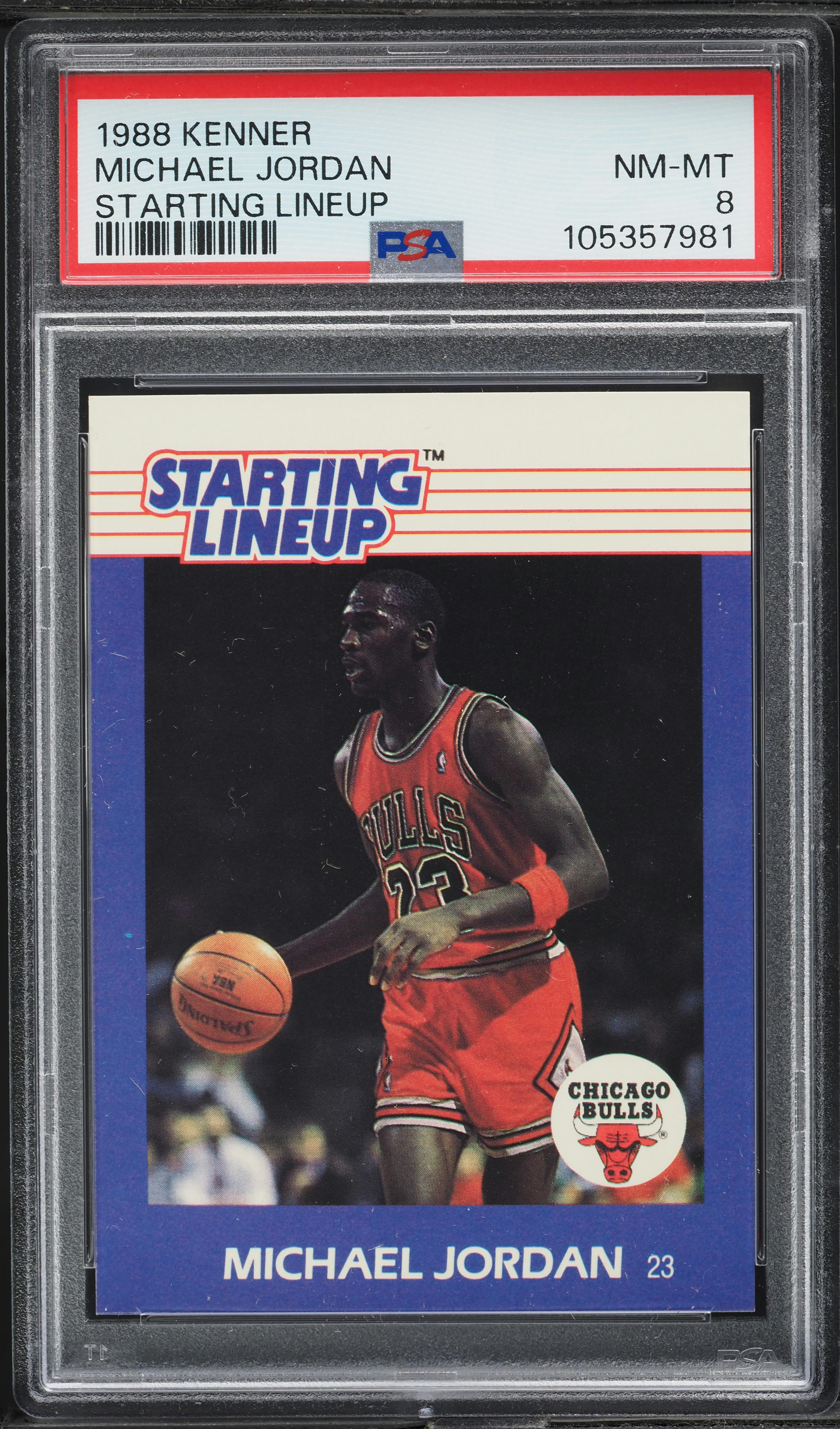 1988 Kenner Starting Lineup Michael Jordan PSA 8 NM-MT