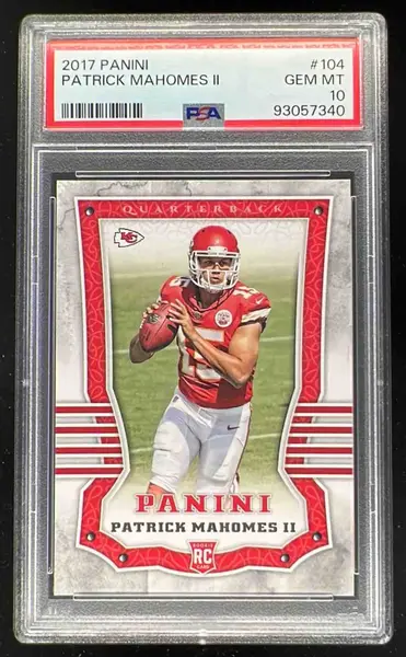 2017 Panini #104 Patrick Mahomes II RC PSA 10