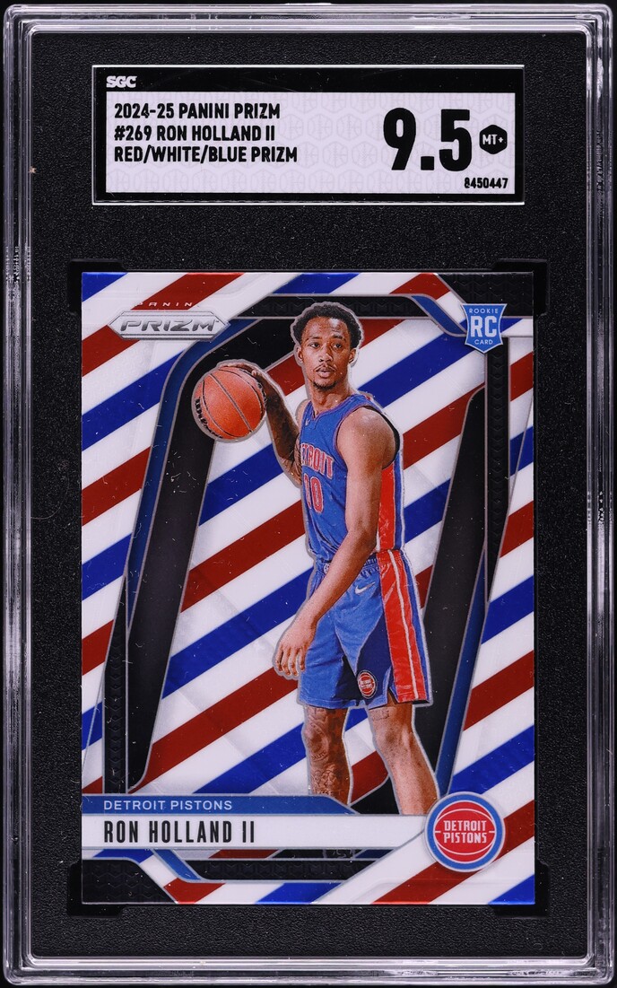 2024 Panini Prizm Red White Blue Ron Holland II ROOKIE #269 SGC 9.5 MINT+