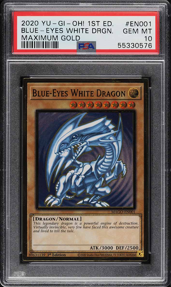 2020 Yu-Gi-Oh! Maximum Gold 1st Ed. Blue Eyes White Dragon #MAGO-EN001 PSA 10