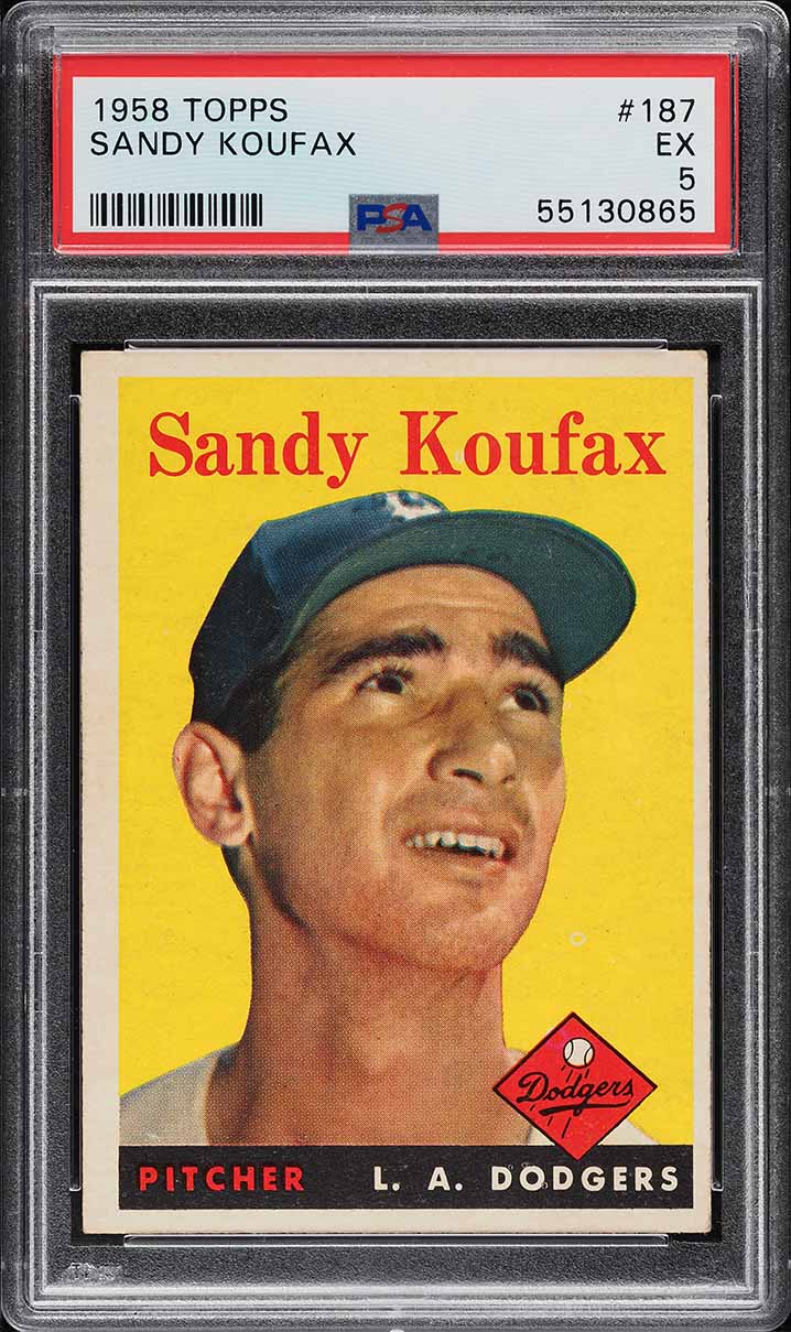 1958 Topps Sandy Koufax #187 PSA 5 EX