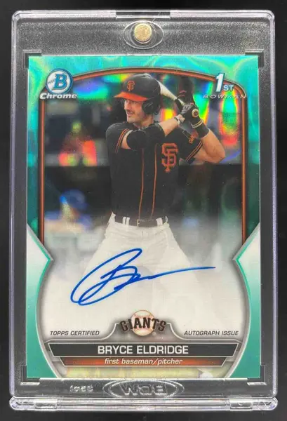 2023 Bowman Draft Chrome Aqua Lava Refractor #CDA-BE Bryce Eldridge RC Auto /199