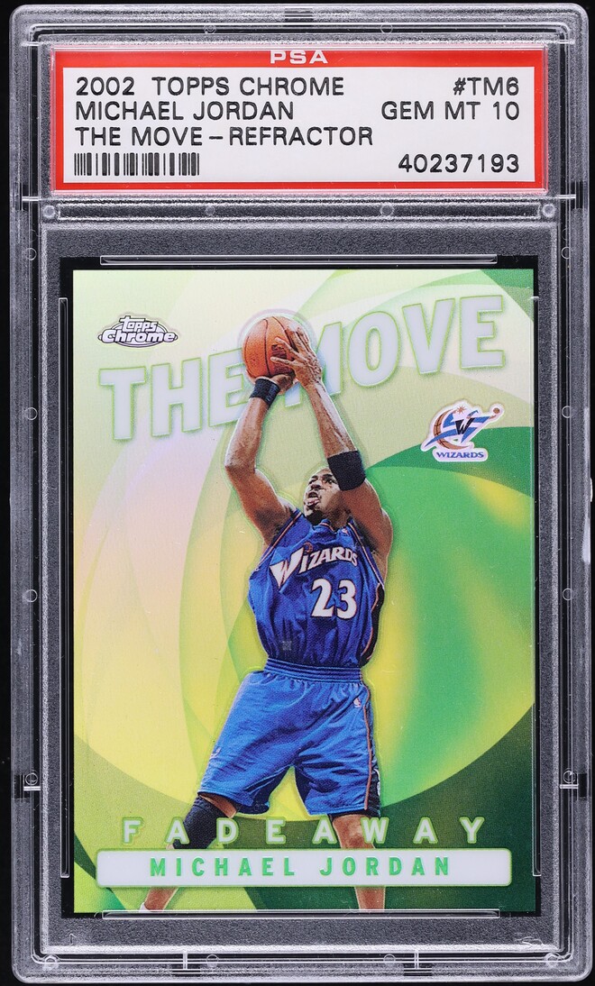 2002 Topps Chrome The Move Refractor Michael Jordan #TM6 PSA 10 GEM MINT