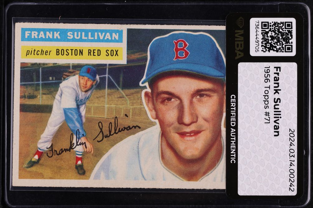 1956 Topps Frank Sullivan #71 MBA AUTH
