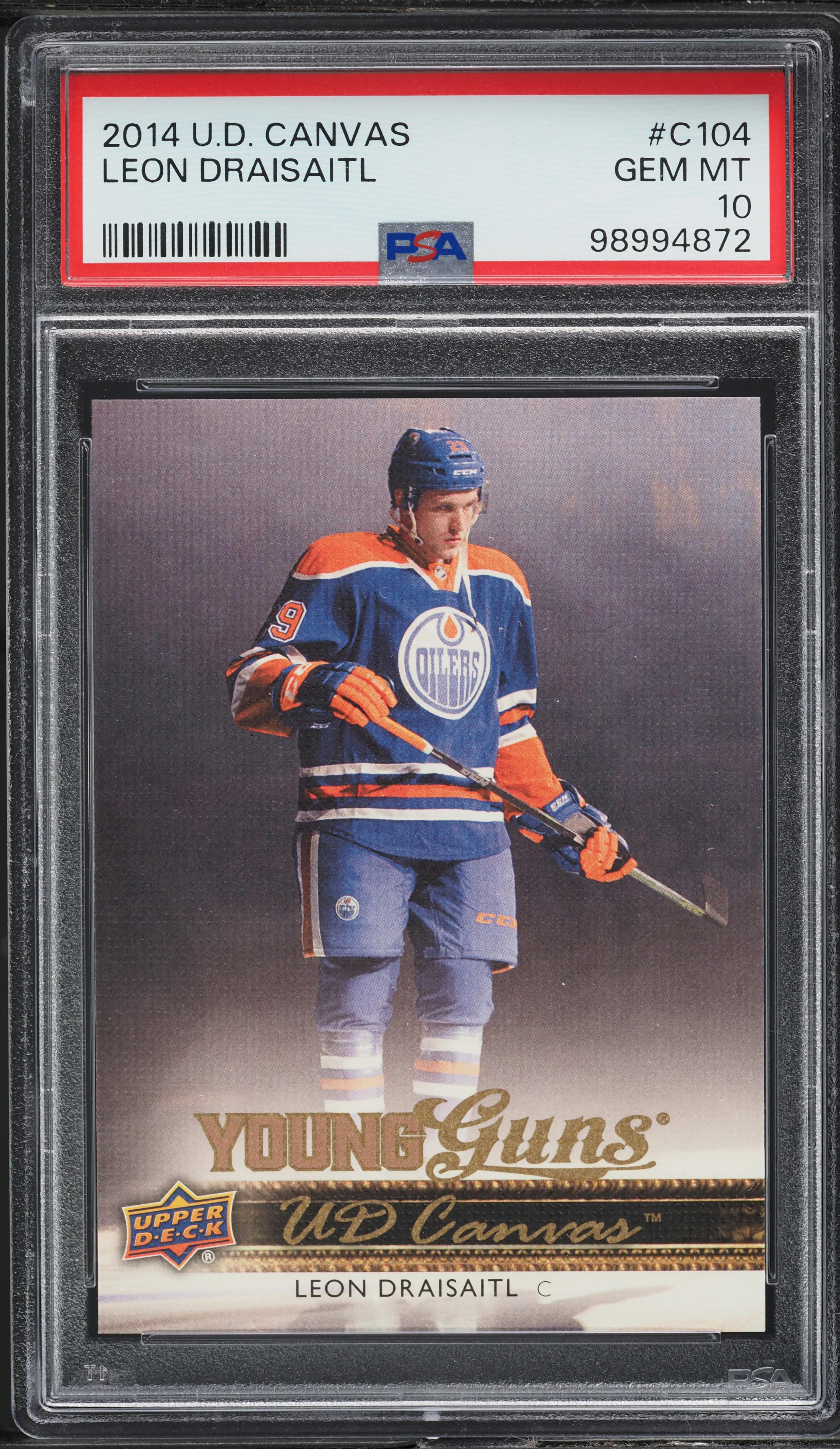 2014 Upper Deck Canvas Young Guns Leon Draisaitl ROOKIE #C104 PSA 10 GEM MINT