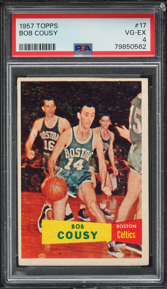 1957 Topps Basketball Bob Cousy ROOKIE #17 PSA 4 VGEX
