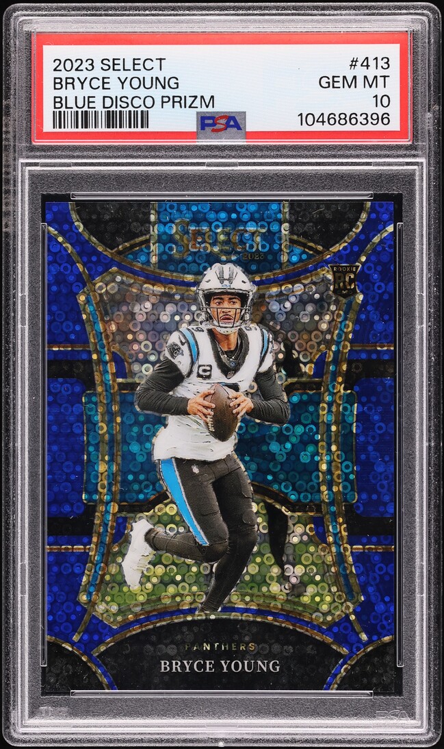 2023 Select Suite Level Blue Disco Prizm Bryce Young ROOKIE /25 #413 PSA 10 GEM