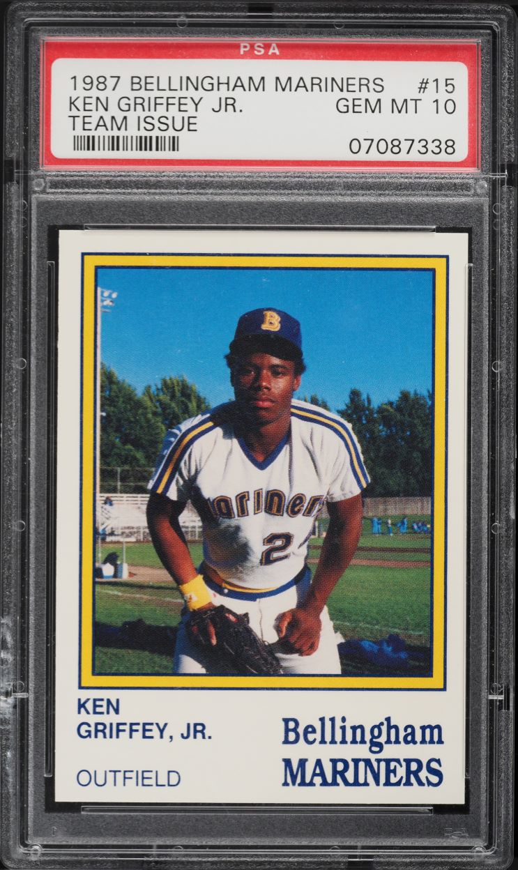 1987 Bellingham Mariners Team Issue Ken Griffey Jr. ROOKIE #15 PSA 10 GEM MINT